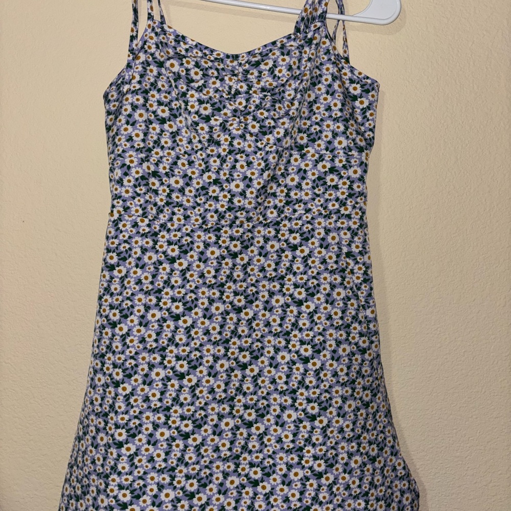 Floral Blue Mini Dress